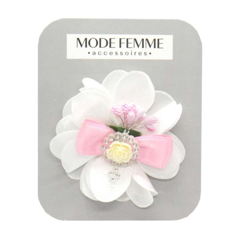 Floral Fabric Buckle Pink White