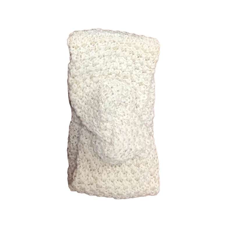 Women's Winter Knitted Bandana White Standard