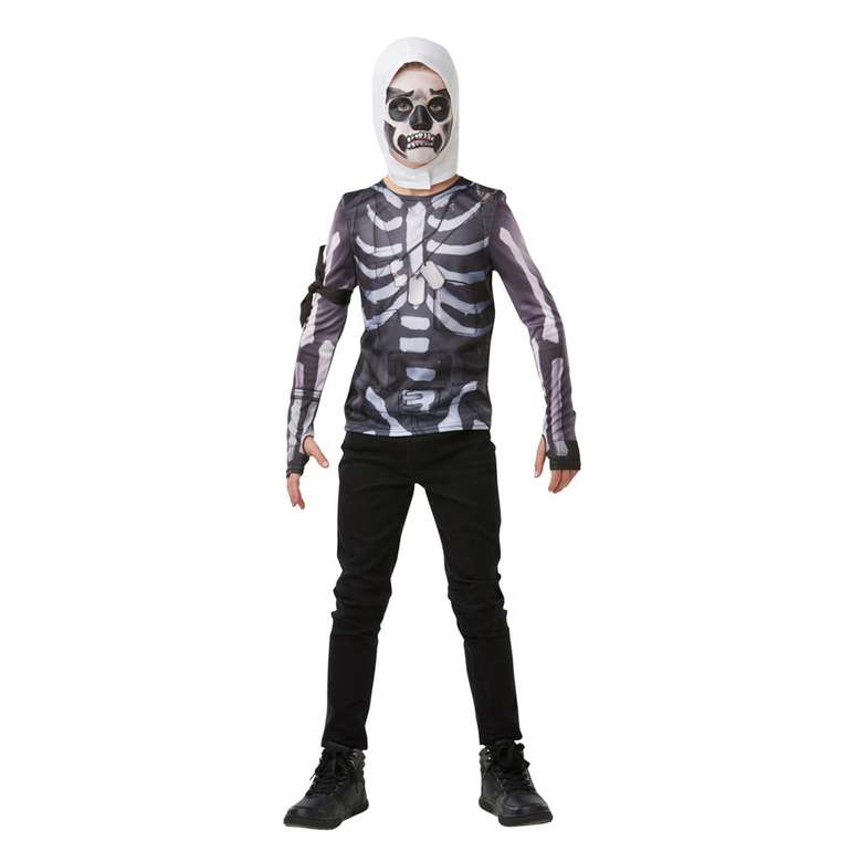 Skull Trooper 3 Kids Costume Black White