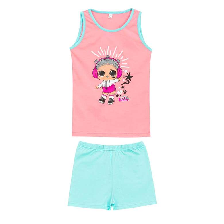 Girl's Sleeveless Athlete Shorts Set Pink