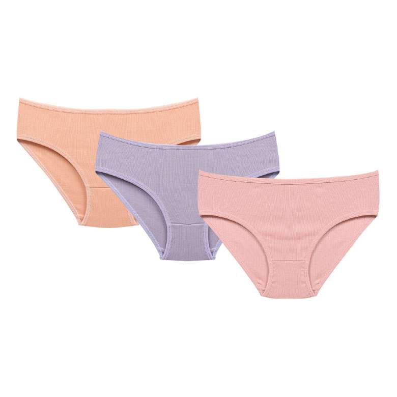 Silk & Blue Girl's Corduroy and Printed Slip 3-Set Lilac Orange