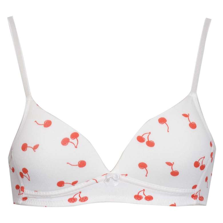 Kids Cotton Triangle Bra White