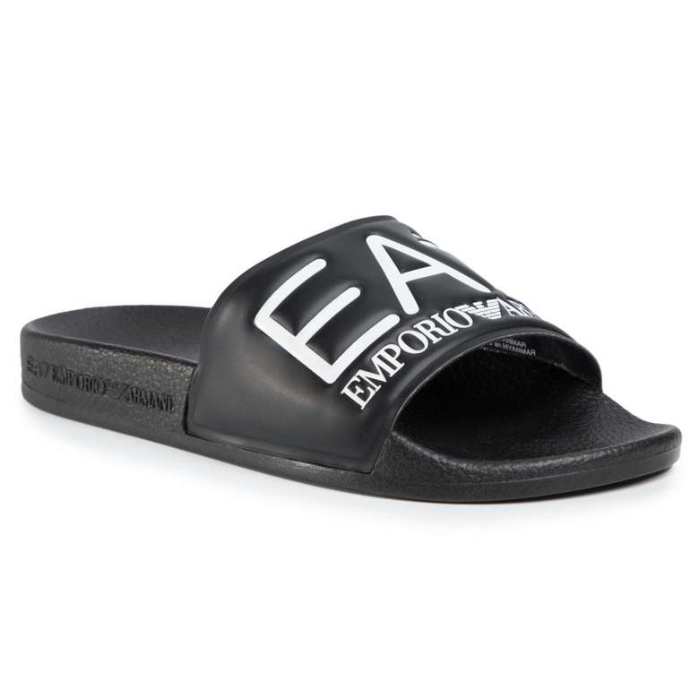 Emporio Armani XCC22 0028 Men's Slippers Black White