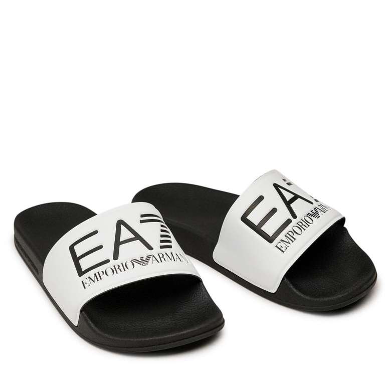 Emporio Armani XCC22 Q737 Men's Slippers White Black