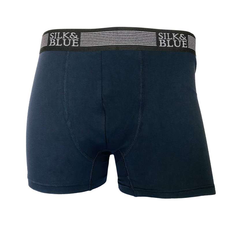 Silk & Blue Men's Boxer Black White