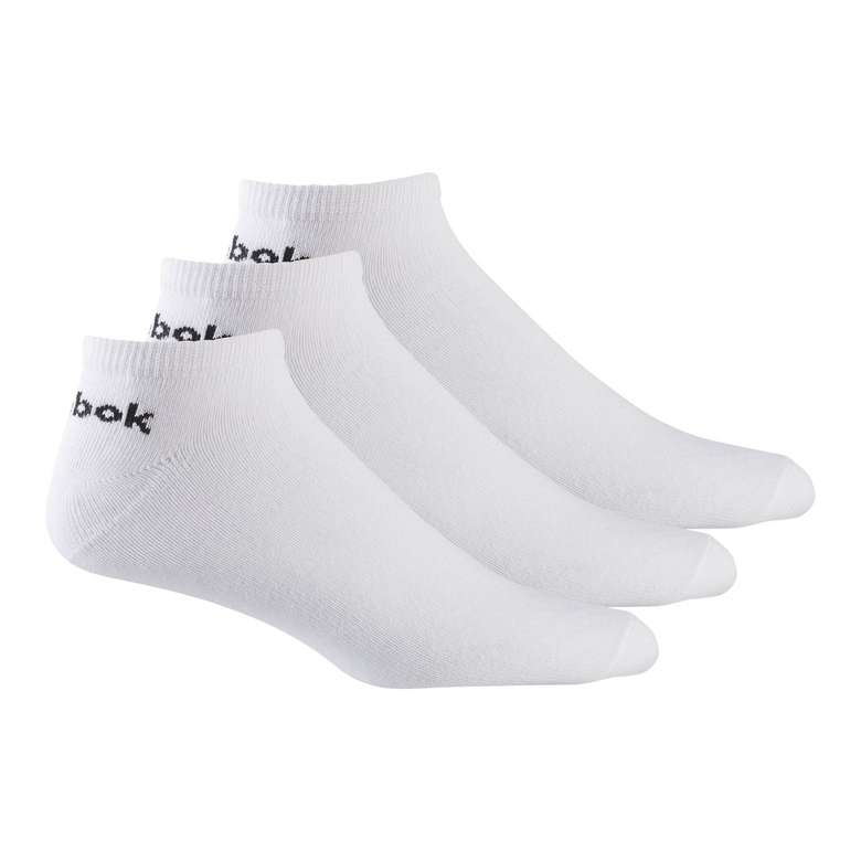 Reebok AB5276 3 Pack Unisex Socks White, 35-38