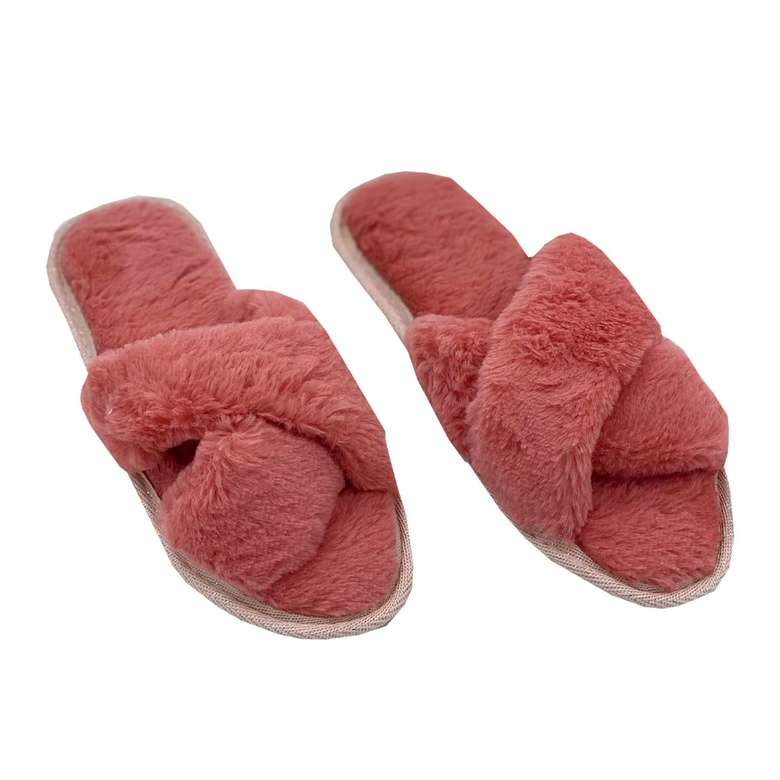 Women's Cross Slippers Fuchsia