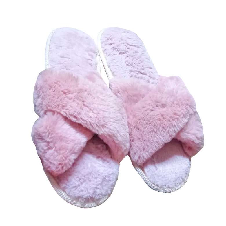 Women's Cross Slippers Pink