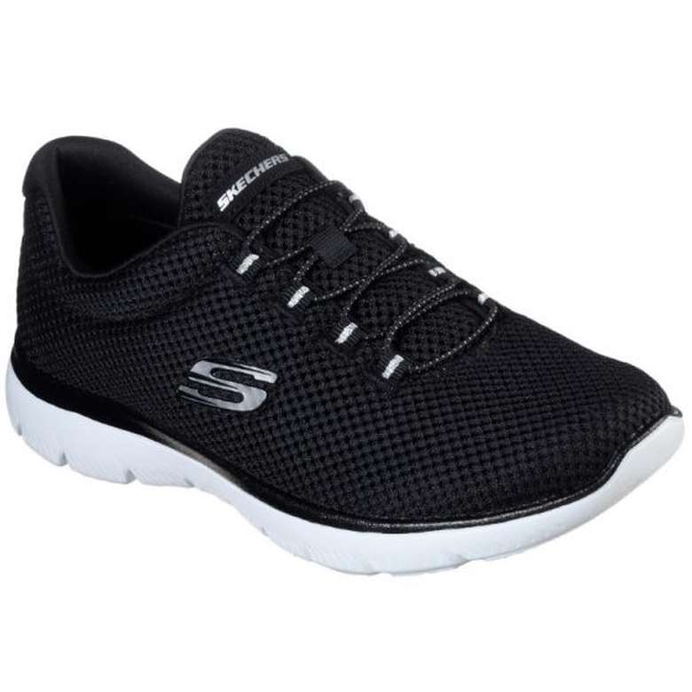 Skechers 12985-BKW Women's Sneakers Black