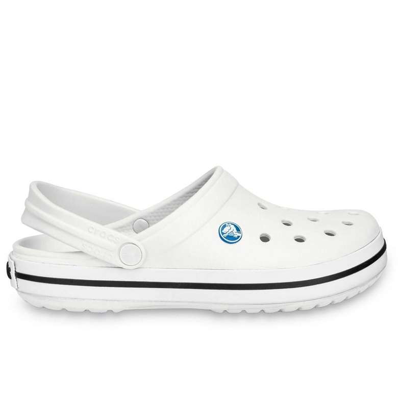 Crocs Men's/Women's Slippers - White-Black, 36-37