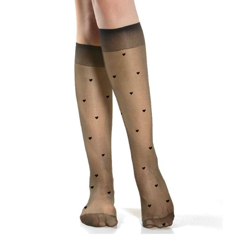 Doremi Women's Patterned Knee High Socks Fit15 Denier Ten