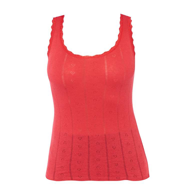 Silk & Blue Women's Jacquard Singlet Red