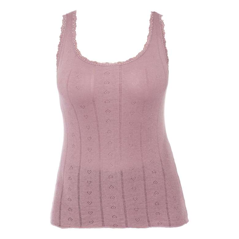 Silk & Blue Women's Jacquard Tank Top Pink