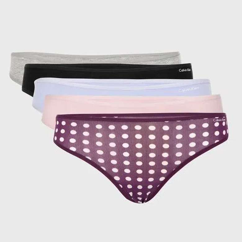 Calvin Klein QD3747-902 Women's Underwear 5 Pack Multicolor