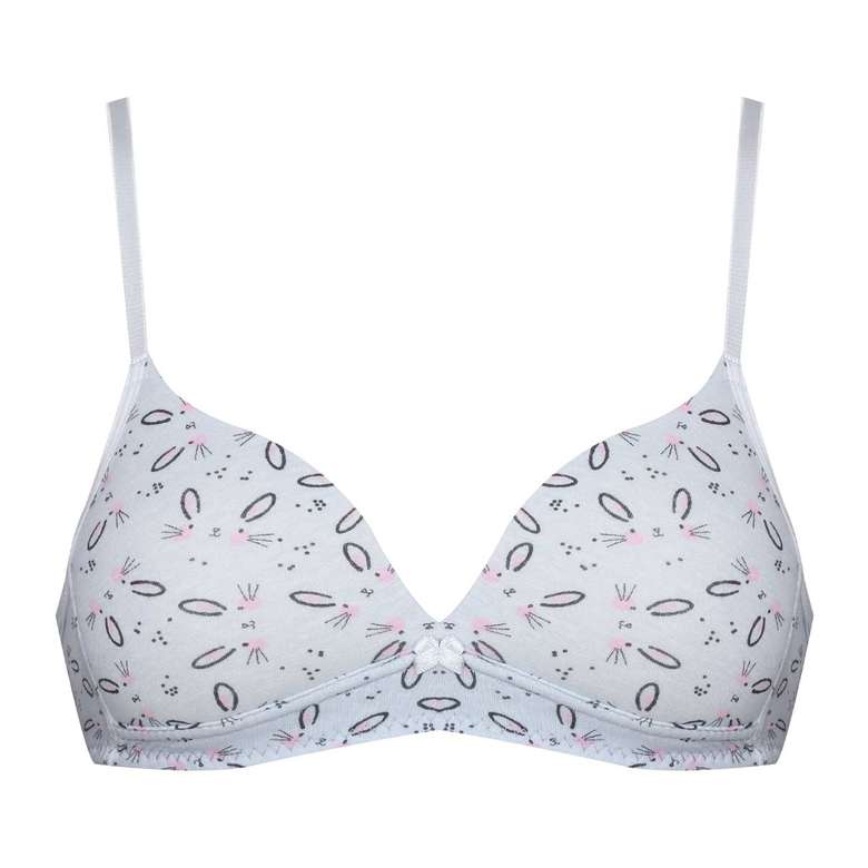 Kids Cotton Triangle Bra Blue