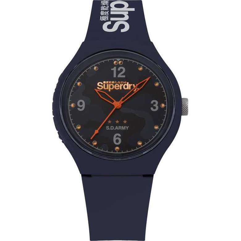 Superdry SYG54U Men's Wristwatch Navy Blue White