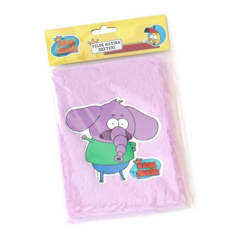 King Şakir Plush Notebook Lilac