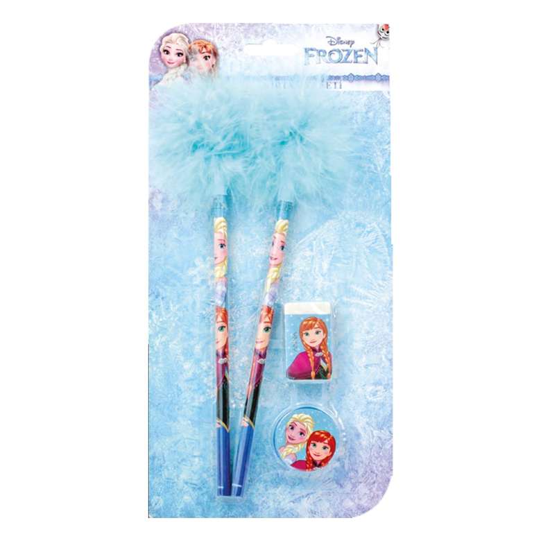 Frozen Licensed Feather Pencil Eraser Sharpener Set