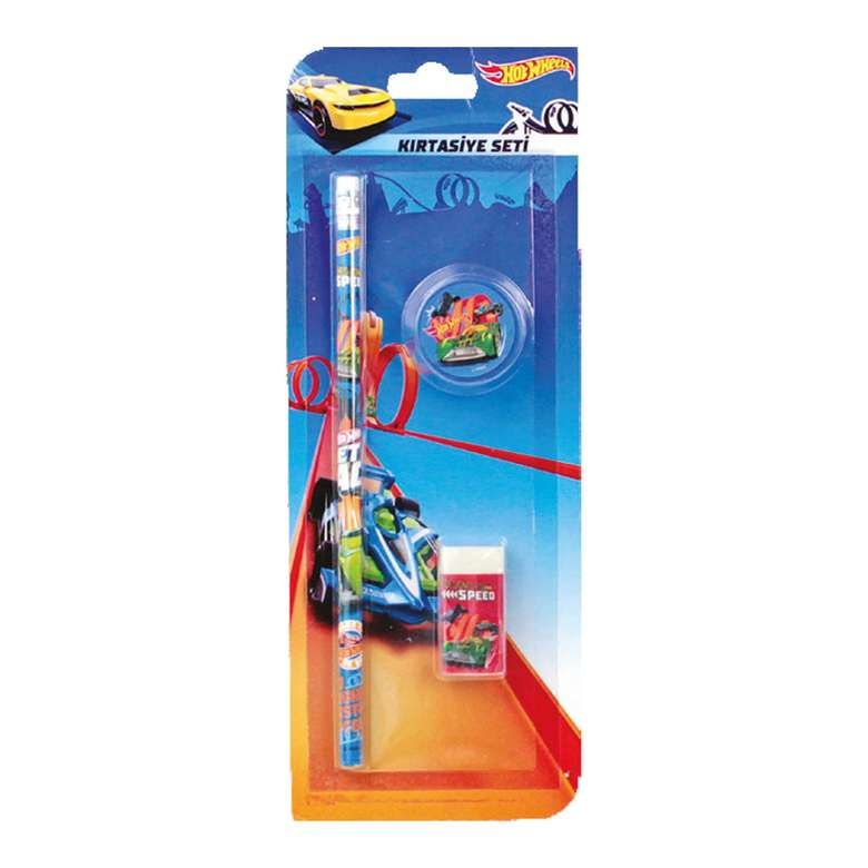 Hotwheels Licensed Pencil Eraser Sharpener Set