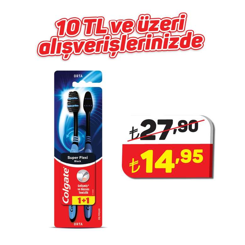 Colgate Toothbrush Super Flex 1+1 Piece