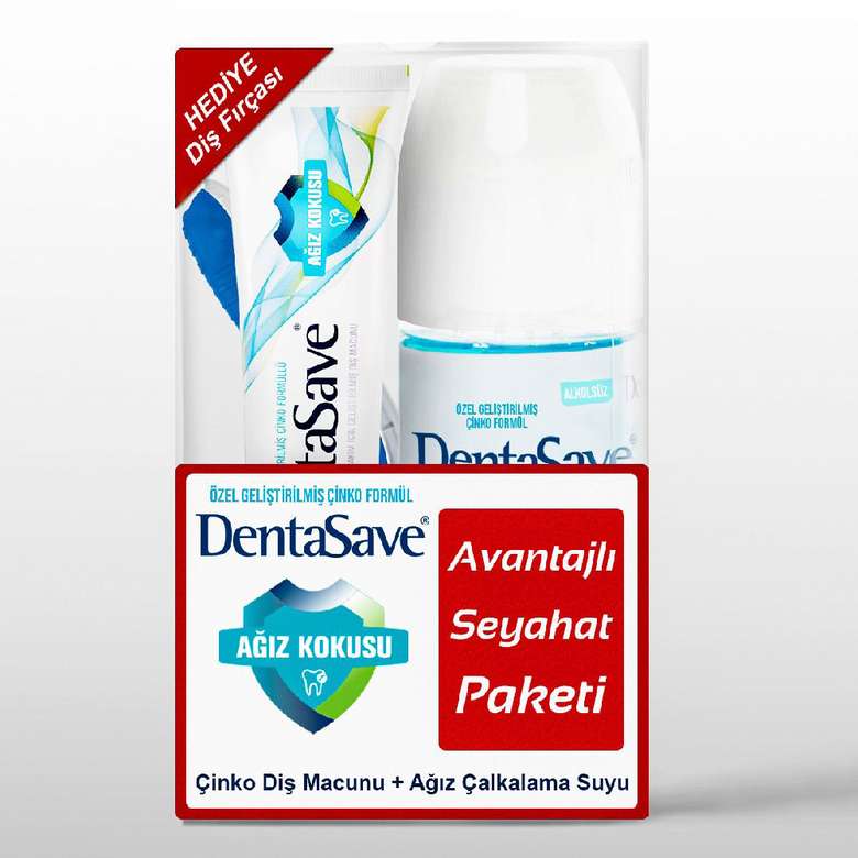 DentaSave Travel Pack (Toothpaste + Mouthwash + Toothbrush)