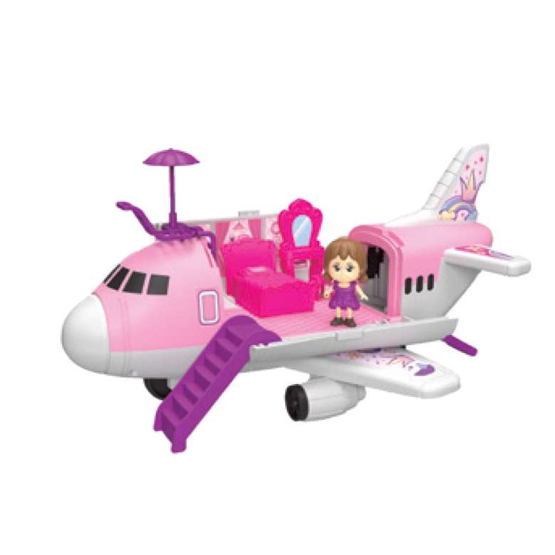 Toy Plane My Home and Construction Plane Pink