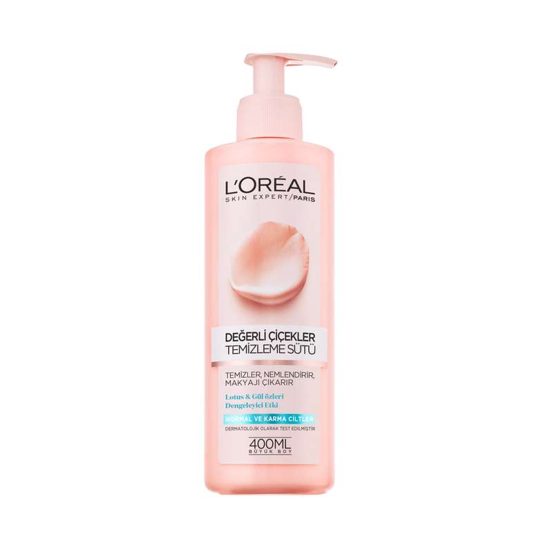 L'Oreal Paris Precious Flowers Facial Cleansing Milk Dry & Sensitive Skin 400 Ml