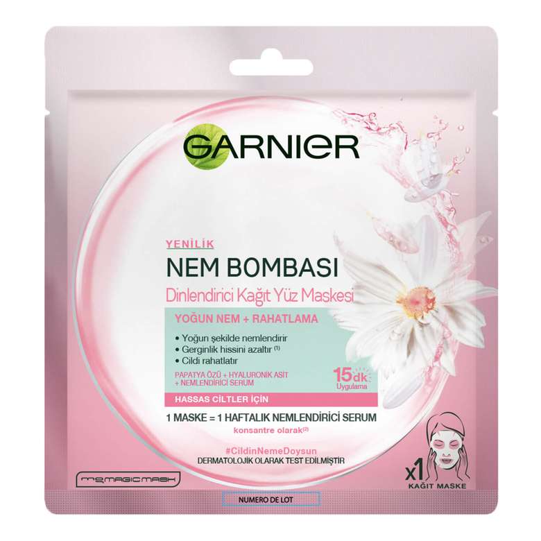 Garnier Moisture Bomb Relaxing Paper Face Mask - Sensitive Skin