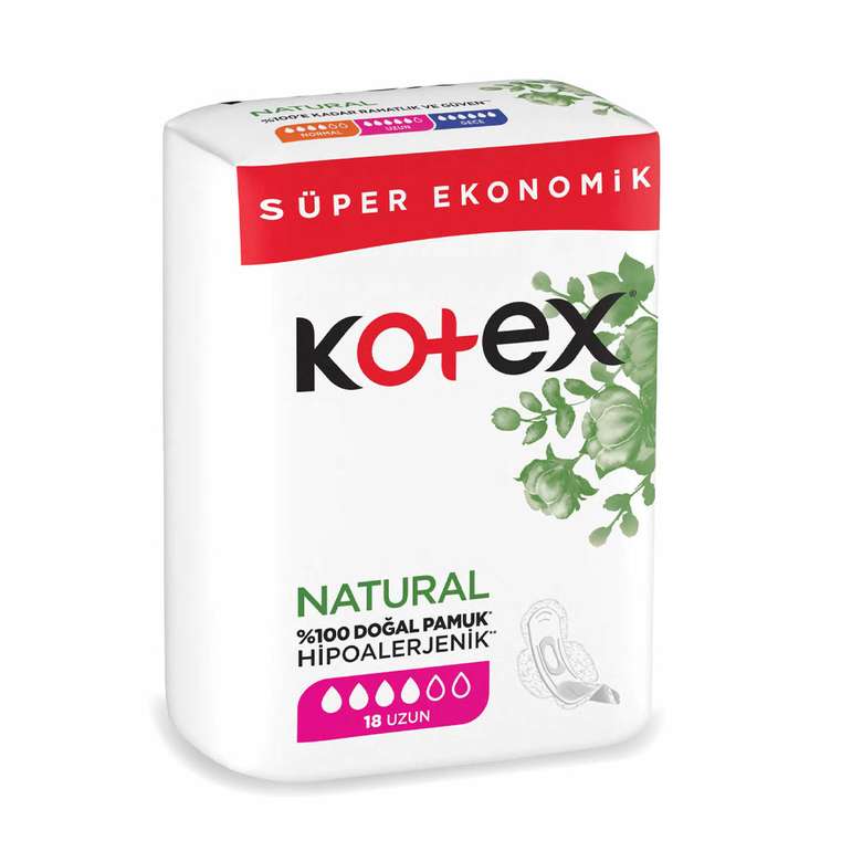 Kotex Natural Sanitary Pad Ultra Long 18 pcs