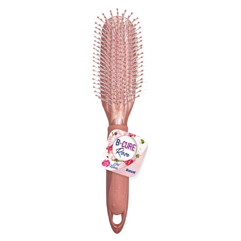 Banat B-Cure Rose Rose Scented Hair Brush Pink