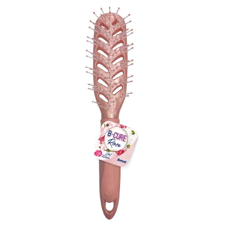 Banat B-Cure Rose Rose Scented Hair Brush Powder Pink