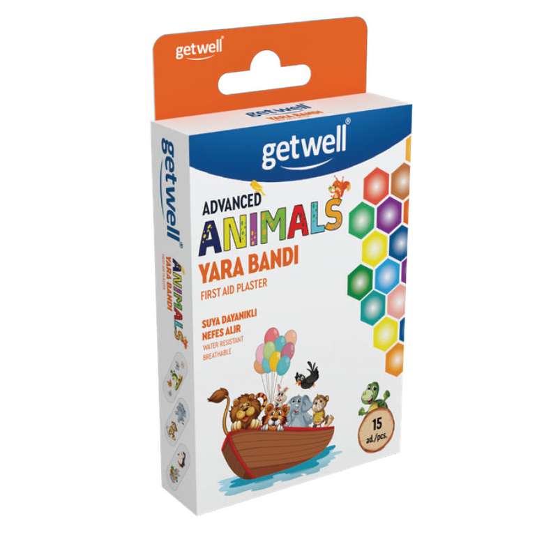 Getwell Advanced Band-Aid 15pcs Animals