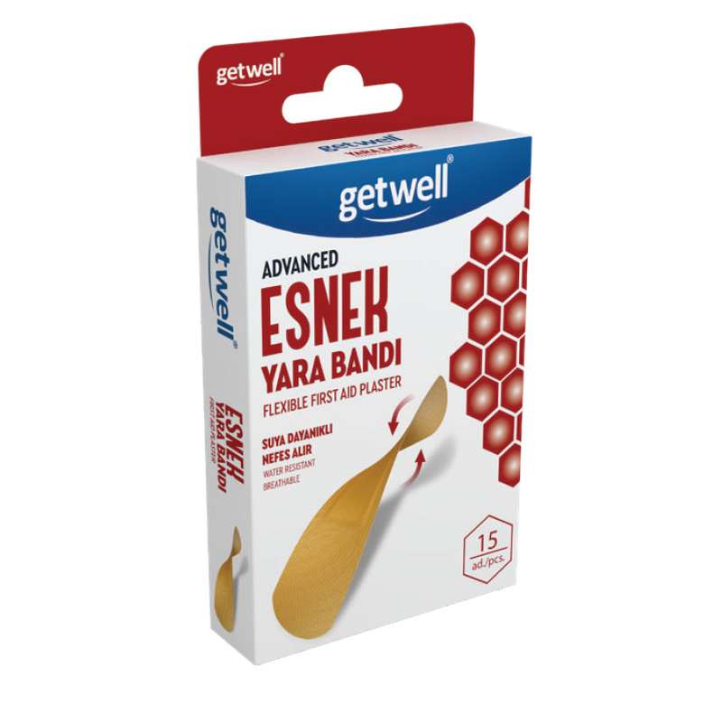 Getwell Advanced Band-Aid 15 Pieces Flexible