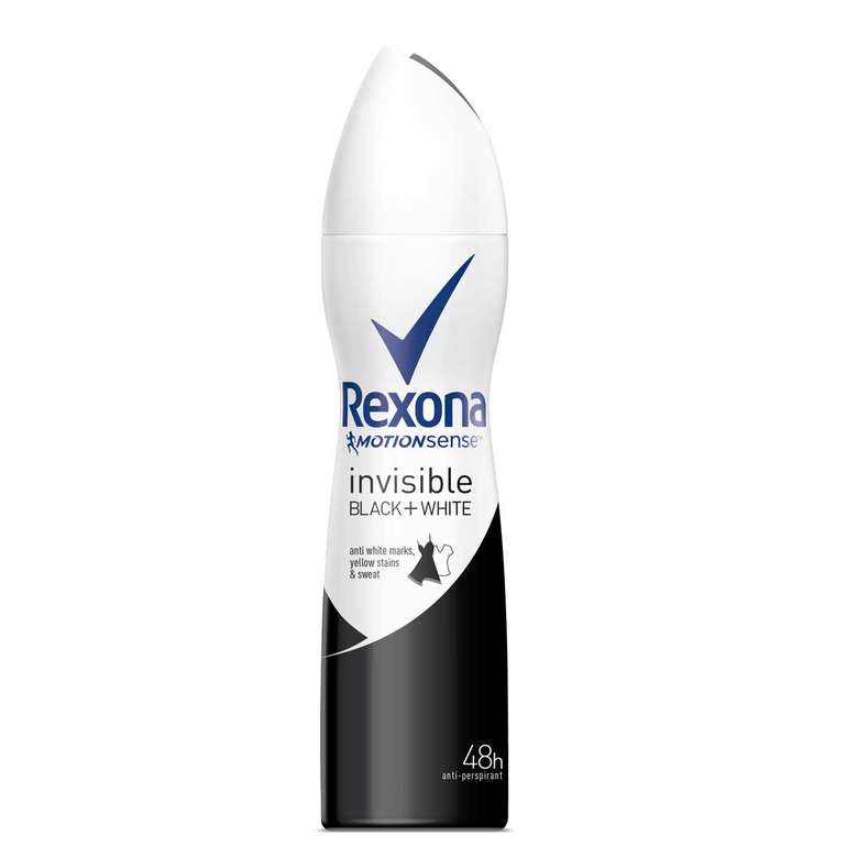 Rexona Invisible Black&White Spray Deodorant 150 Ml