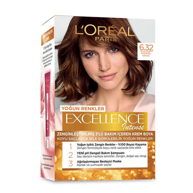 L'Oreal Paris Excellence Dark Caramel Brown 6.32 Hair Color