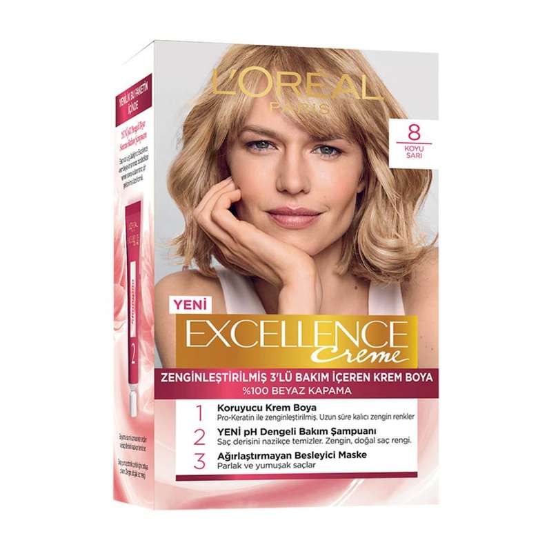 L'Oreal Paris Excellence Dark Blonde 8 Hair Color