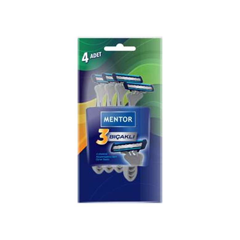 Mentor Razor Three Blades 4 Pieces