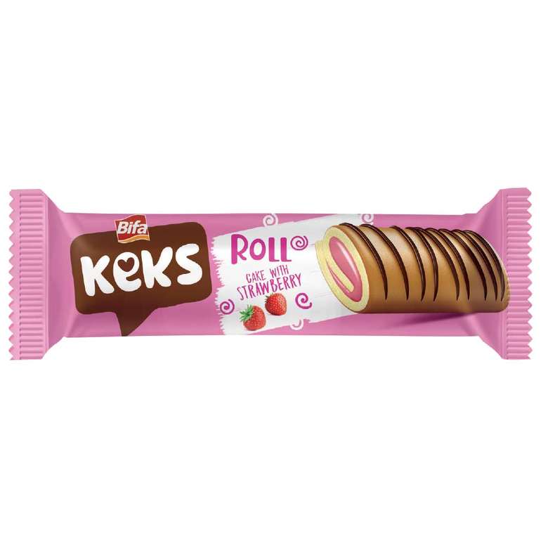 Bifa Keks Roll Cream Cake Strawberry 55 G