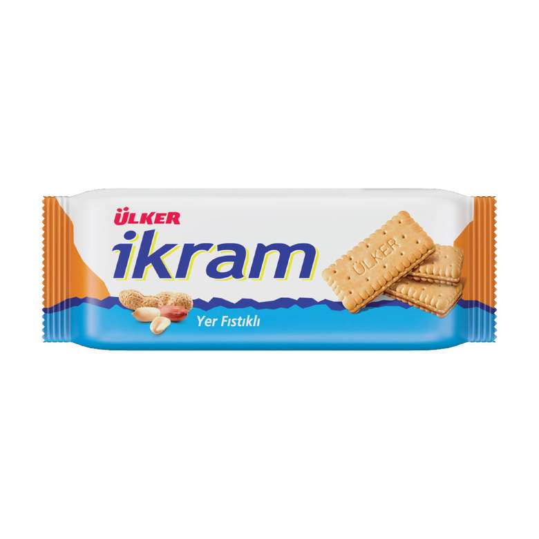 Ülker İkram Biscuits with Peanut Cream 84 G