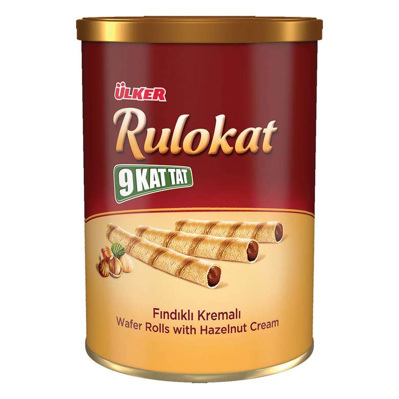 Ülker Rulokat Roll Wafer with Hazelnut Cream 170 G