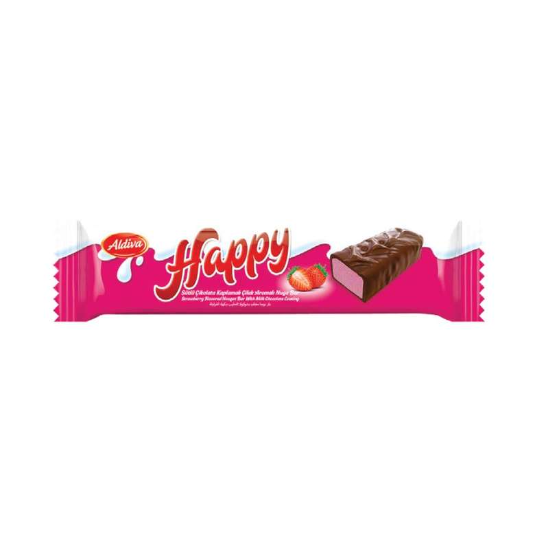 Aldiva Happy Strawberry Nougat Bar Chocolate 45 G