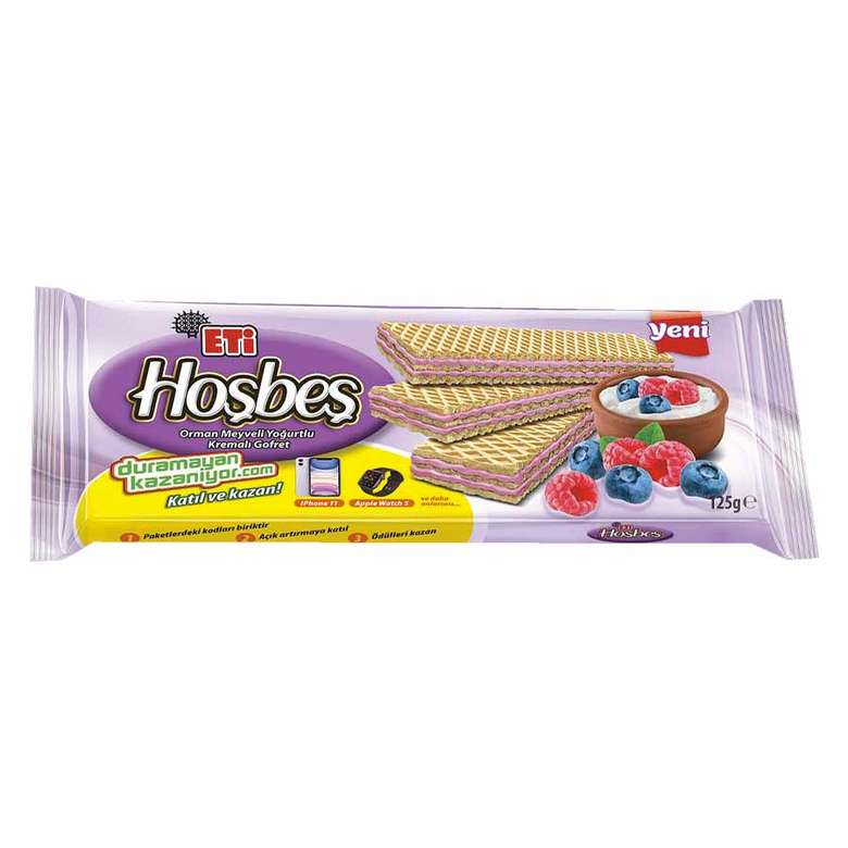 Eti Hoşbeş Wafer with Fruit Yogurt 142 G