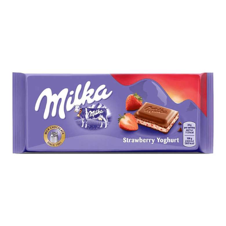 Milka Strawberry Yogurt Filled Chocolate 100 G