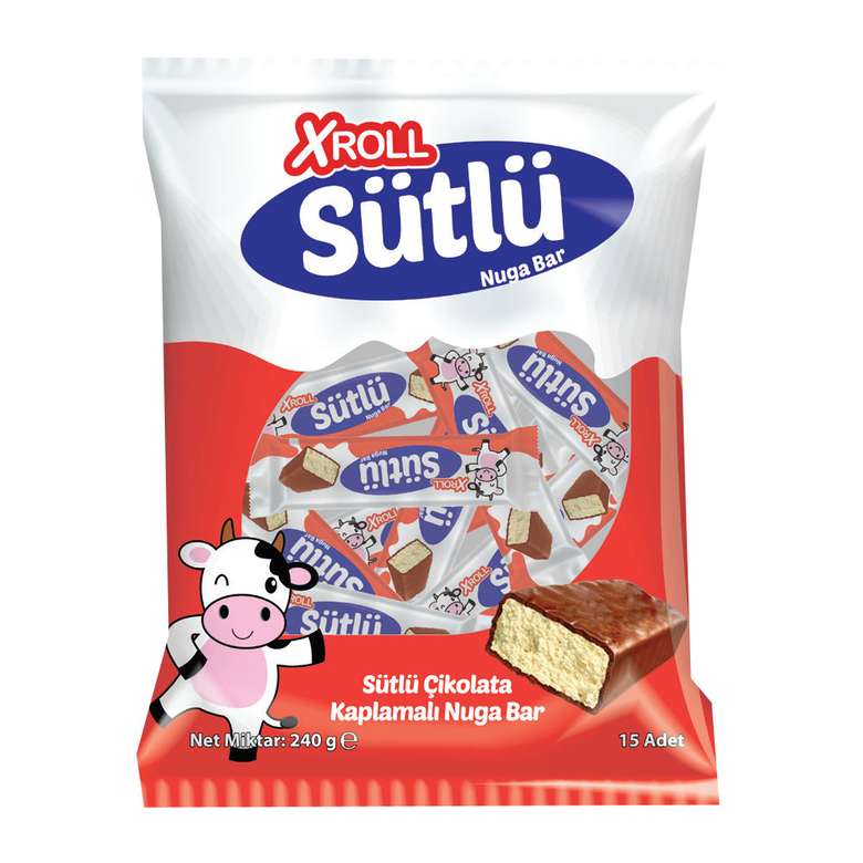 Xroll Chocolate Milk Nougat Bar Bag 240 G