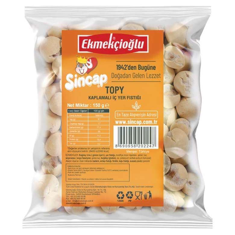 Ekmekçioğlu Topy Pistachio 150 G