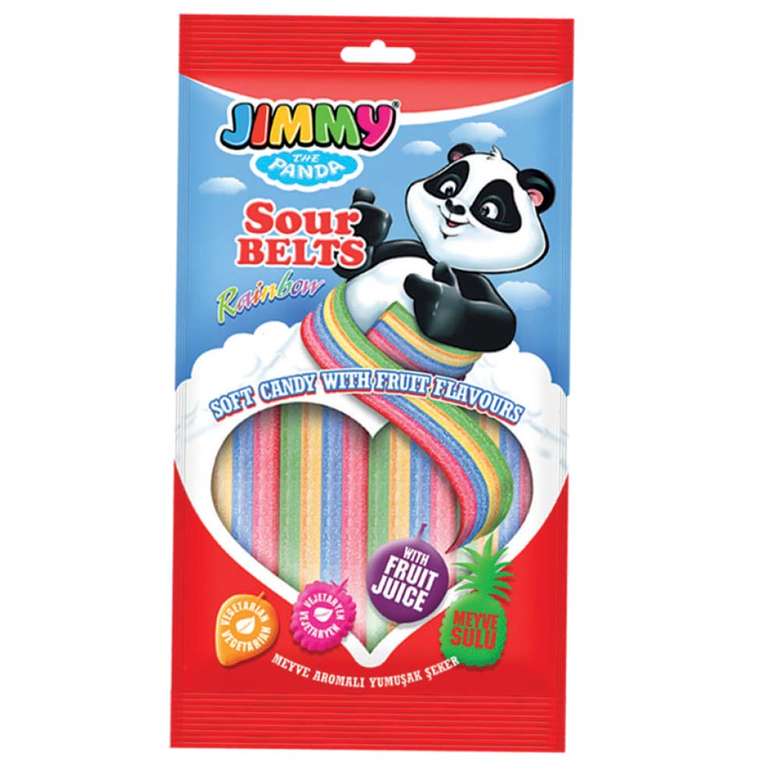 Jimmy Sour Fruit Flavored Soft Candy Belt 75 G