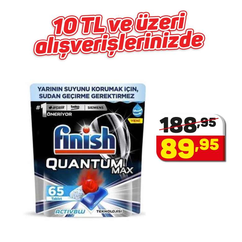 Finish Quantum Max Dishwasher Tablet with 65