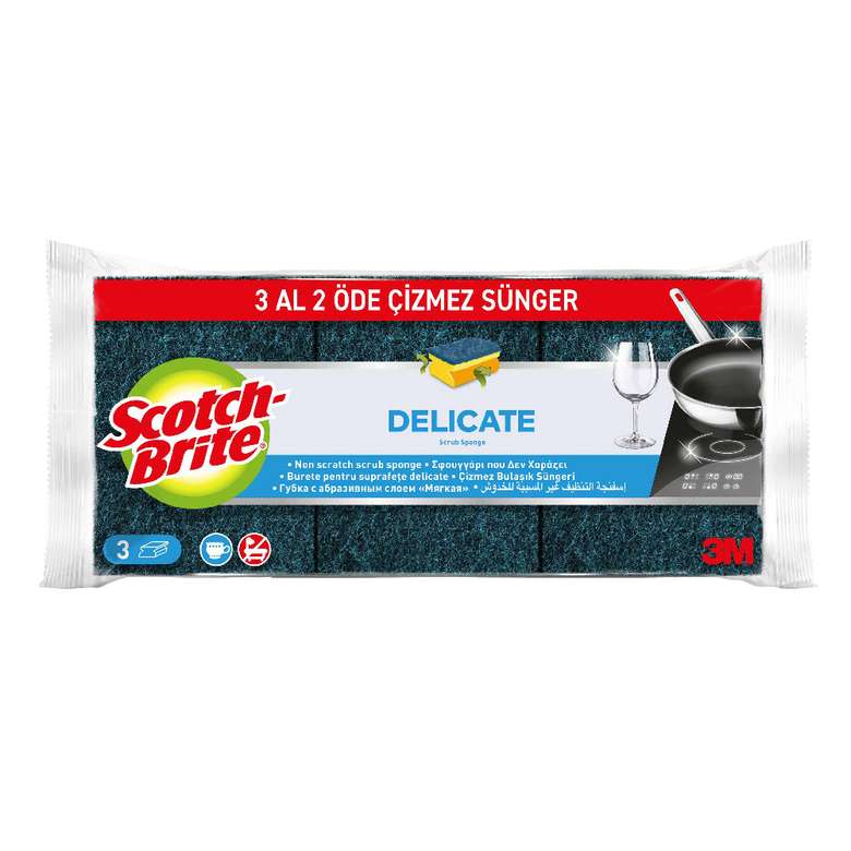 Scotch Brite Dish Sponge Does Not Scratch 2+1