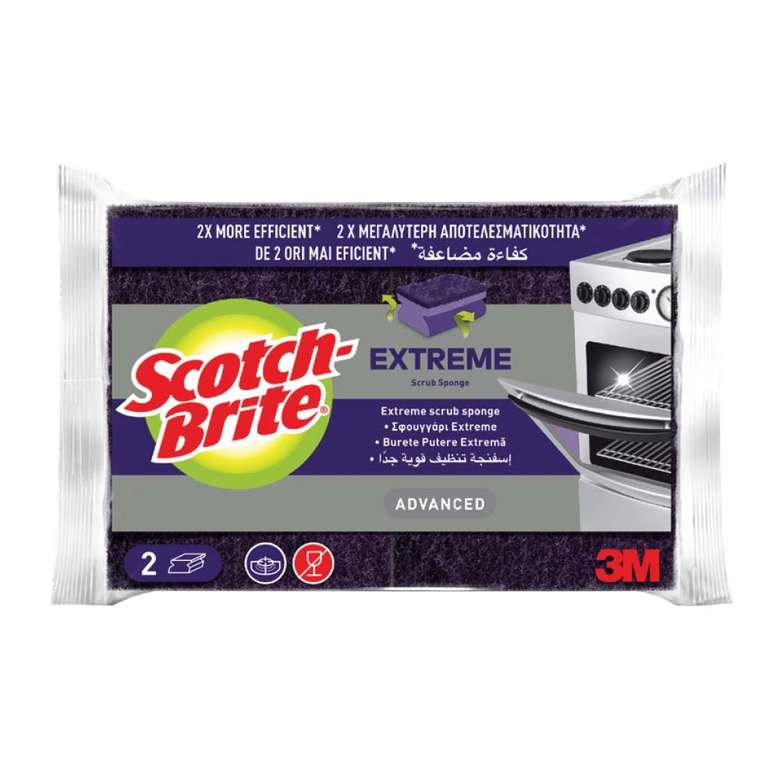 Scotch Brite Dish Sponge Extreme 2 Pack