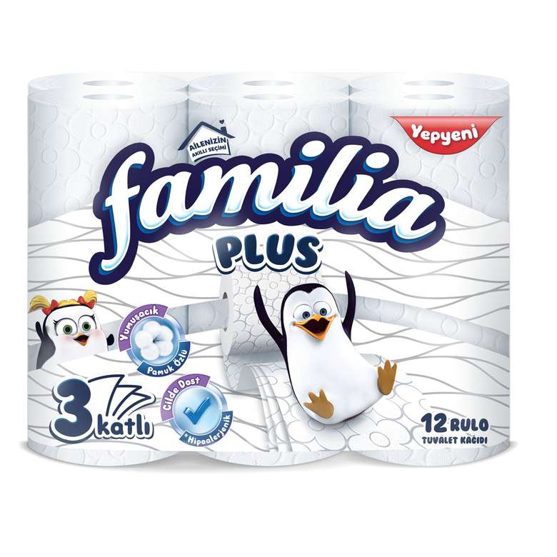 Familia Plus Toilet Paper 3 Ply 12 Pieces